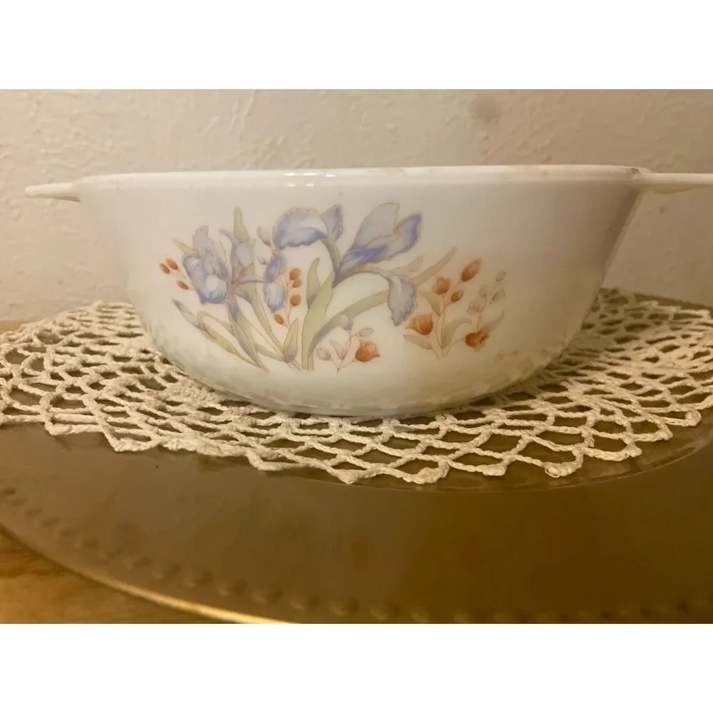 Pyrex England Blue Iris
